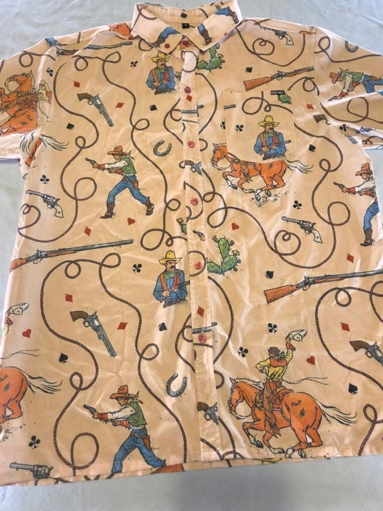 Kings Wild Thread Other - Kings Wild Threads Cowboy Western All Over Print Button Up Shirt Large Rodeo
